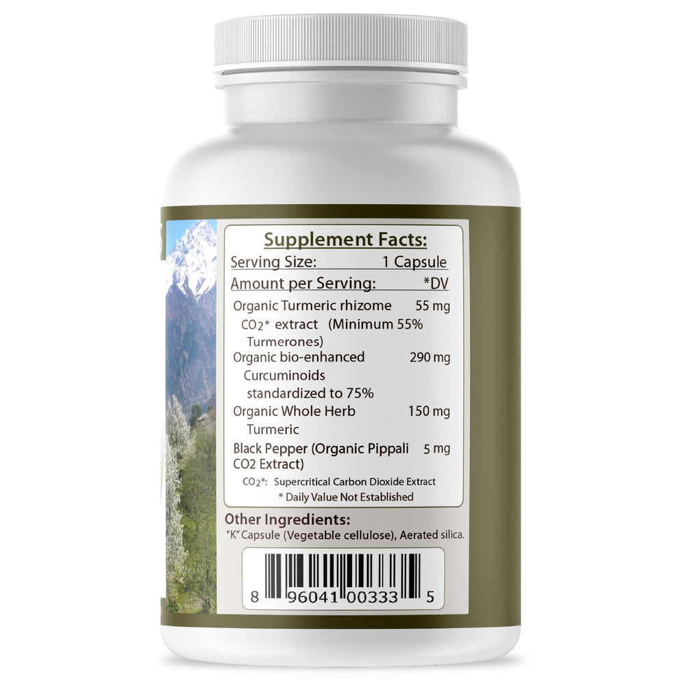 Tattva's Herbs turmeric-curcumin bottle pouring capsules for daily use