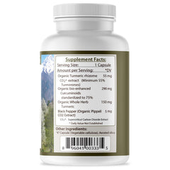 Tattva's Herbs turmeric-curcumin bottle pouring capsules for daily use