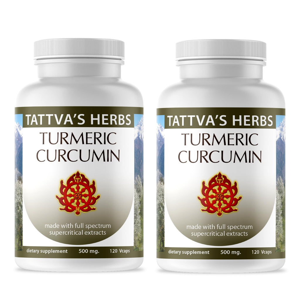 Tattva's Herbs turmeric-curcumin bottle for high-potency antioxidant support