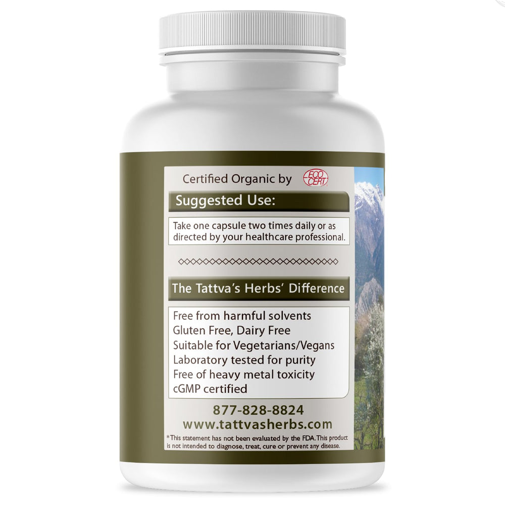 Tattva's Herbs turmeric-curcumin ingredients panel close-up