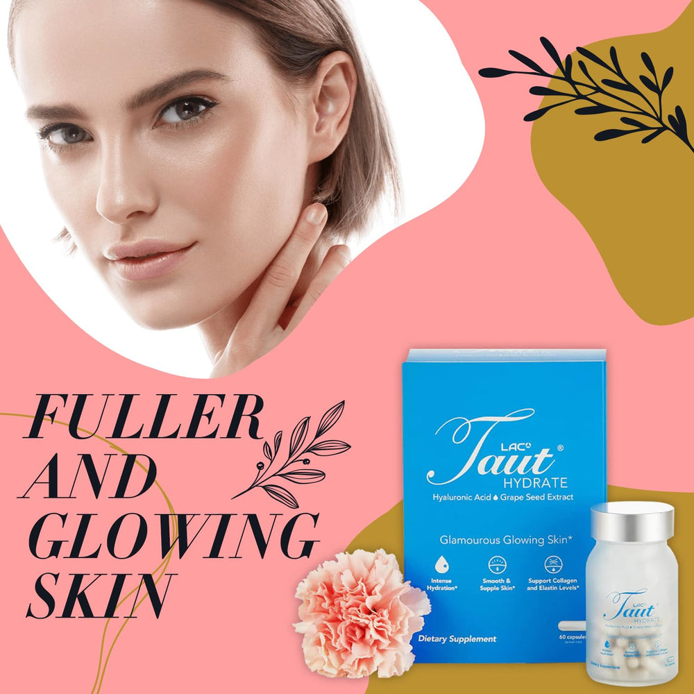 TAUT Hydrate hyaluronic acid ingredient close-up showing hydration focus.