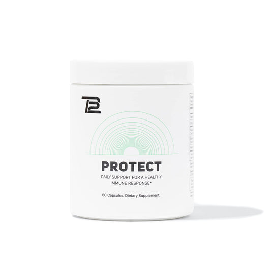 TB12 Protect bottle front view for daily immune support