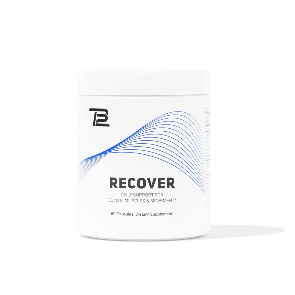 TB12 Recover bottle on table for convenient daily recovery support