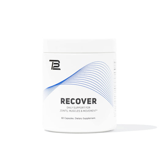 TB12 Recover bottle on table for convenient daily recovery support