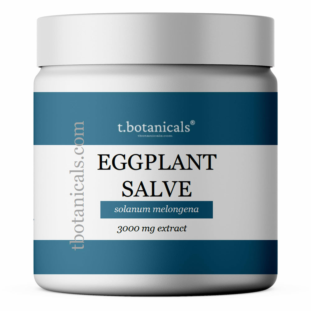 t.botanicals Eggplant Extract Cream bottle showing a broad-spectrum topical formula