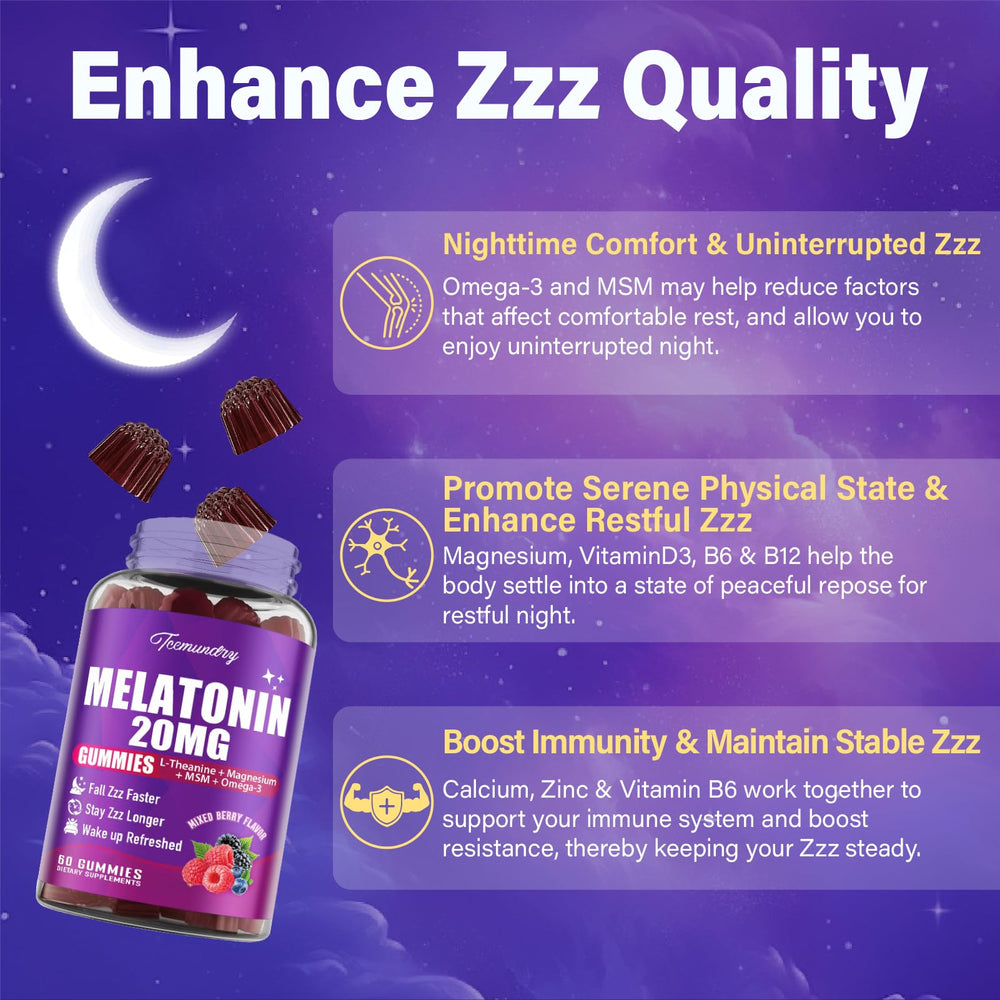 Tcemundry label visible—premium sleep blend.