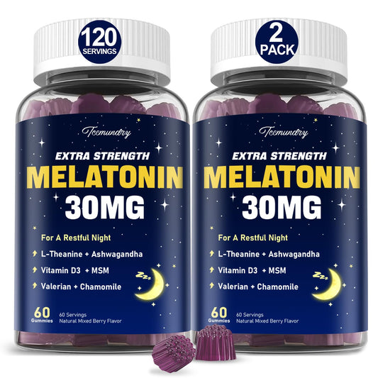 Tcemundry melatonin gummies bottle; supports smoother bedtime routines.