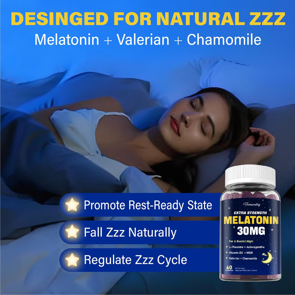 Tcemundry melatonin gummies berry flavor; tasty night-time ritual.