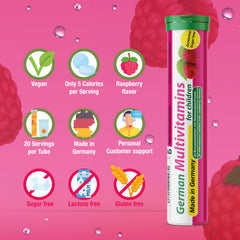 T&D German Multivitamin for Children Made in Germany label on the packaging