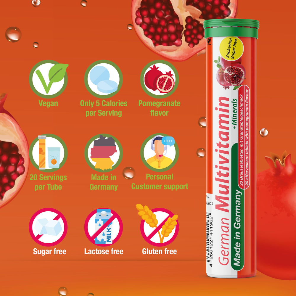 Ingredients label close-up emphasizing 10 vitamins and 2 minerals.