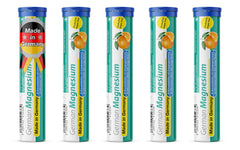 T&D Pharma orange-flavor magnesium tablet dissolving in water for easy daily intake