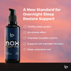 TE USA Nox Super Sleep pump-dispense close-up highlighting liquid delivery.