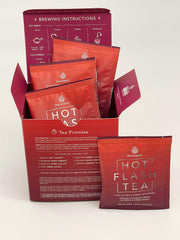 Tea Botanics Hot Flash Tea infusion steep demonstrates comforting aroma during brew.