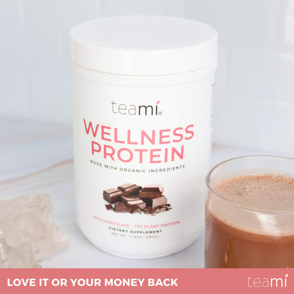 Teami Vegan Chocolate Protein Powder oatmeal-bowl shows easy incorporation