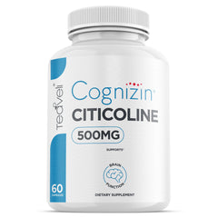 Teaveli Cognizin bottle pour showing premium brain-support capsules for daily clarity
