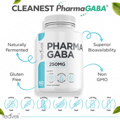 Teaveli GMP-certified facility badge signaling quality Pharma GABA production