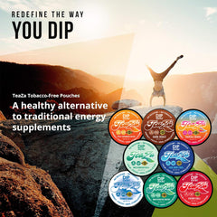 TeaZa ingredient panel emphasizes natural, clean ingredients.