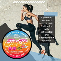 TeaZa Energy Pouches compact pack ideal for on-the-go focus and convenience