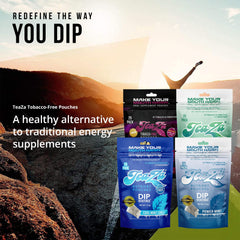 TeaZa on-the-go use scene depicting discreet energy during outdoor activities