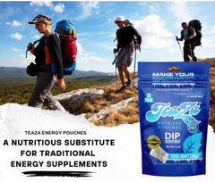 TeaZa peppermint leaf detail emphasizes natural flavor notes.