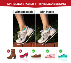 TEGA carbon fiber insole supports stability and pressure distribution for turf toe and fractures.