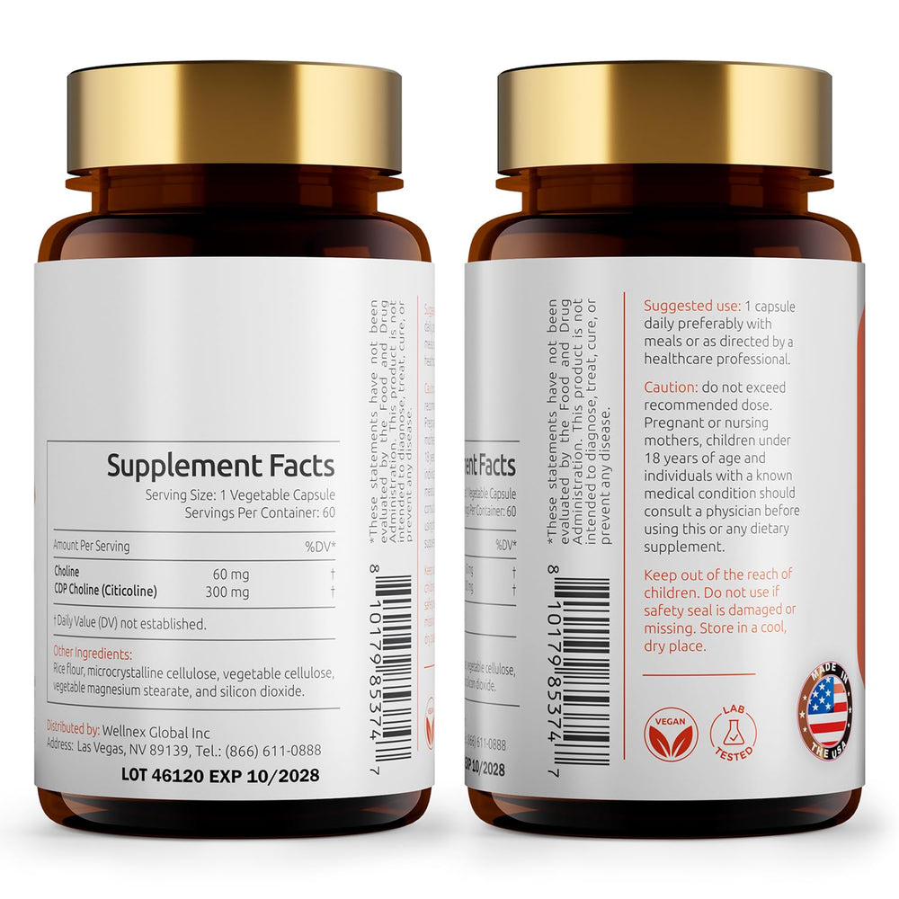 Temimar CDP Choline capsules ready for consistent focus.