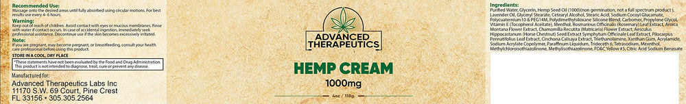 HEM Temperature hemp cream texture demonstrates quick non-greasy absorption