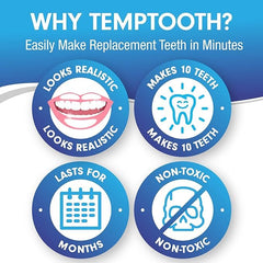 Temptooth DIY beads setup showing how to prepare replacement teeth at home.