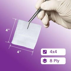 TenderGentle 8-ply gauze weave detail highlighting durability and absorption.