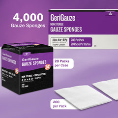 TenderGentle non-sterile gauze pads ready in a first aid kit setup.