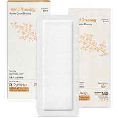 TenderGentle bordered gauze island dressing applied securely for wound care