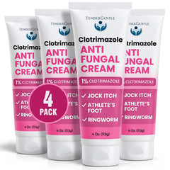 TenderGentle Clotrimazole Cream tube ready for on-skin application to help address fungal symptoms