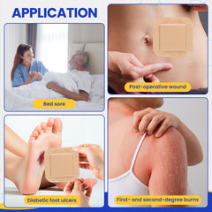 TENKAIWICK waterproof dressing conforms to skin while protecting the wound area.
