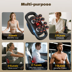 TenSine 12-head massage heads enable broad coverage and targeted comfort.