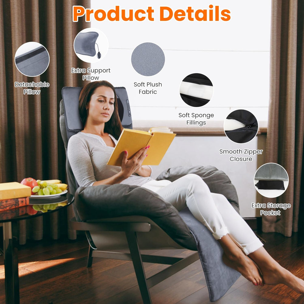 TeqHome full-body massage mat soothes calves after exercise.