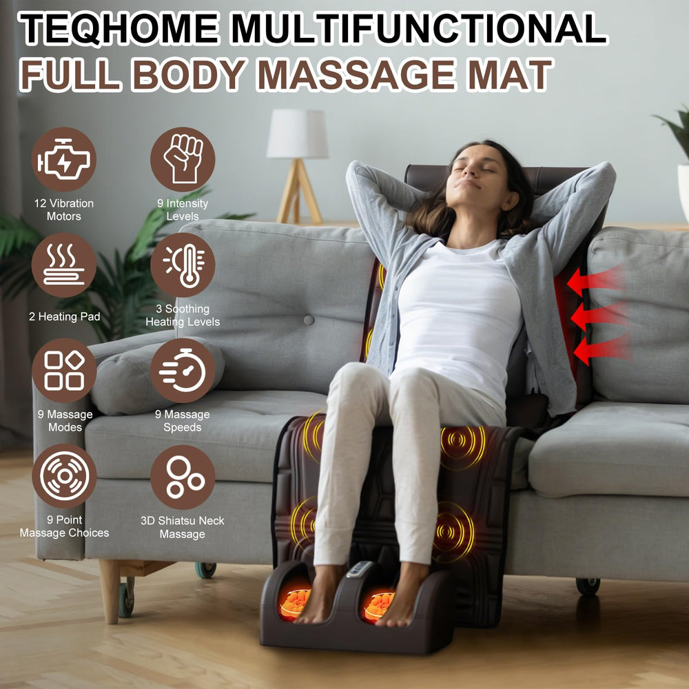 TeqHome neck pillow with 20 nodes provides adaptable neck relief.