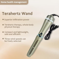 Terahertz Therapy Wand with three temperature levels for tailored warmth.