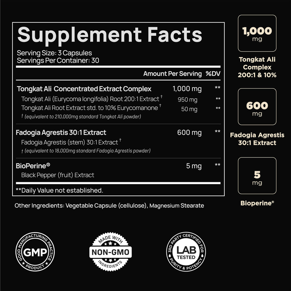 Terra Elmnt Fadogia Agrestis 30x extract capsules for workout endurance