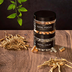 Terra Elmnt Shoden Ashwagandha extract capsule signals balanced mood and stress relief potential