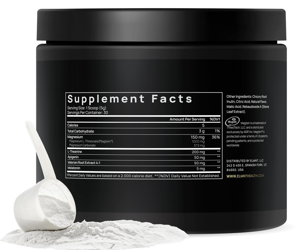 Terra Elmnt Triple Sleep front bottle view emphasizes the high-strength magnesium formula.