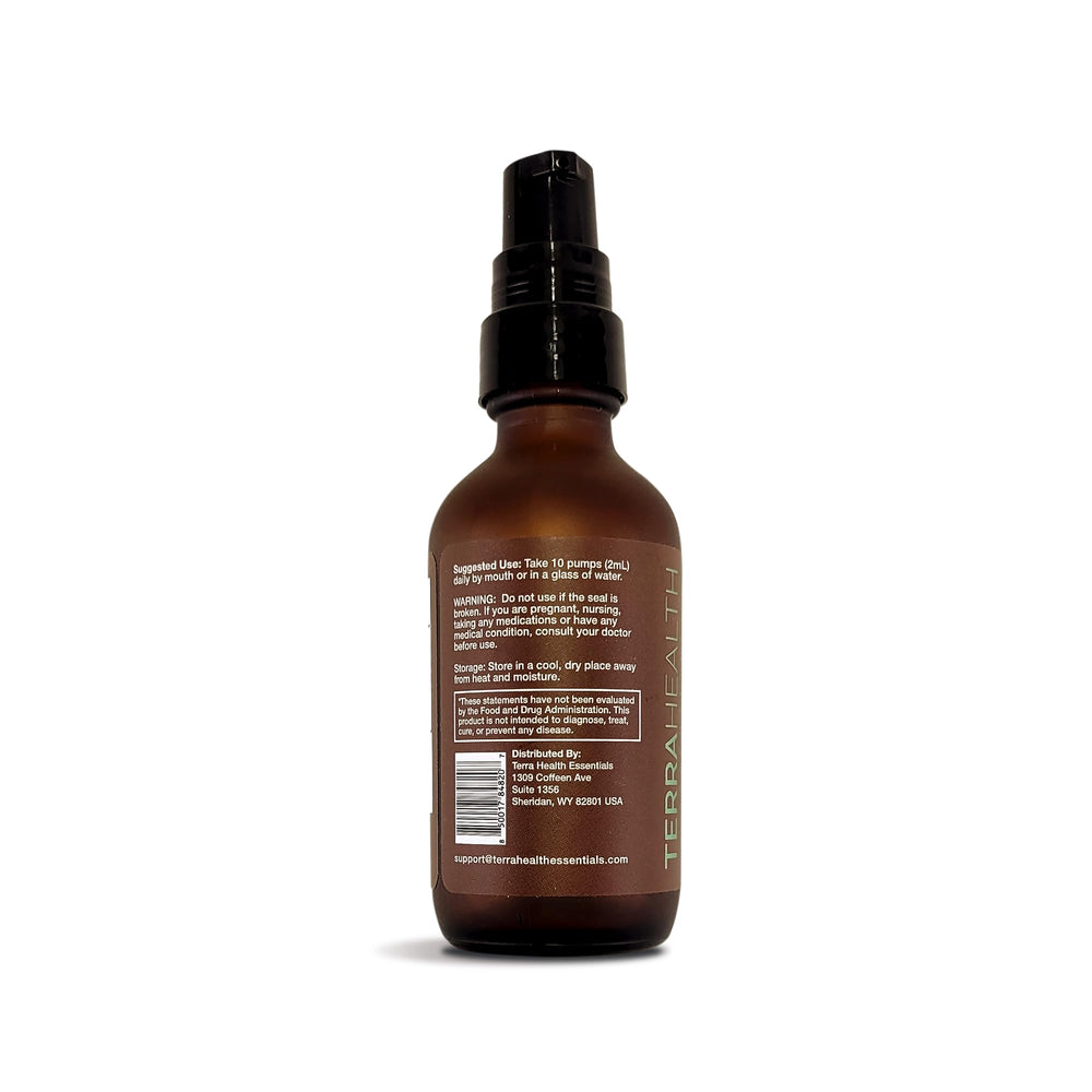Terra Health Essentials label shows CoQ10 and selenium support.