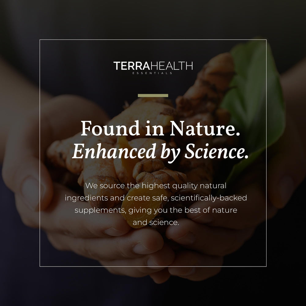 Terra Health Essentials liposomal curcumin drops vegan gluten-free label