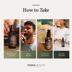 Terra Health Essentials liposomal glutathione supporting immune health and vitality.