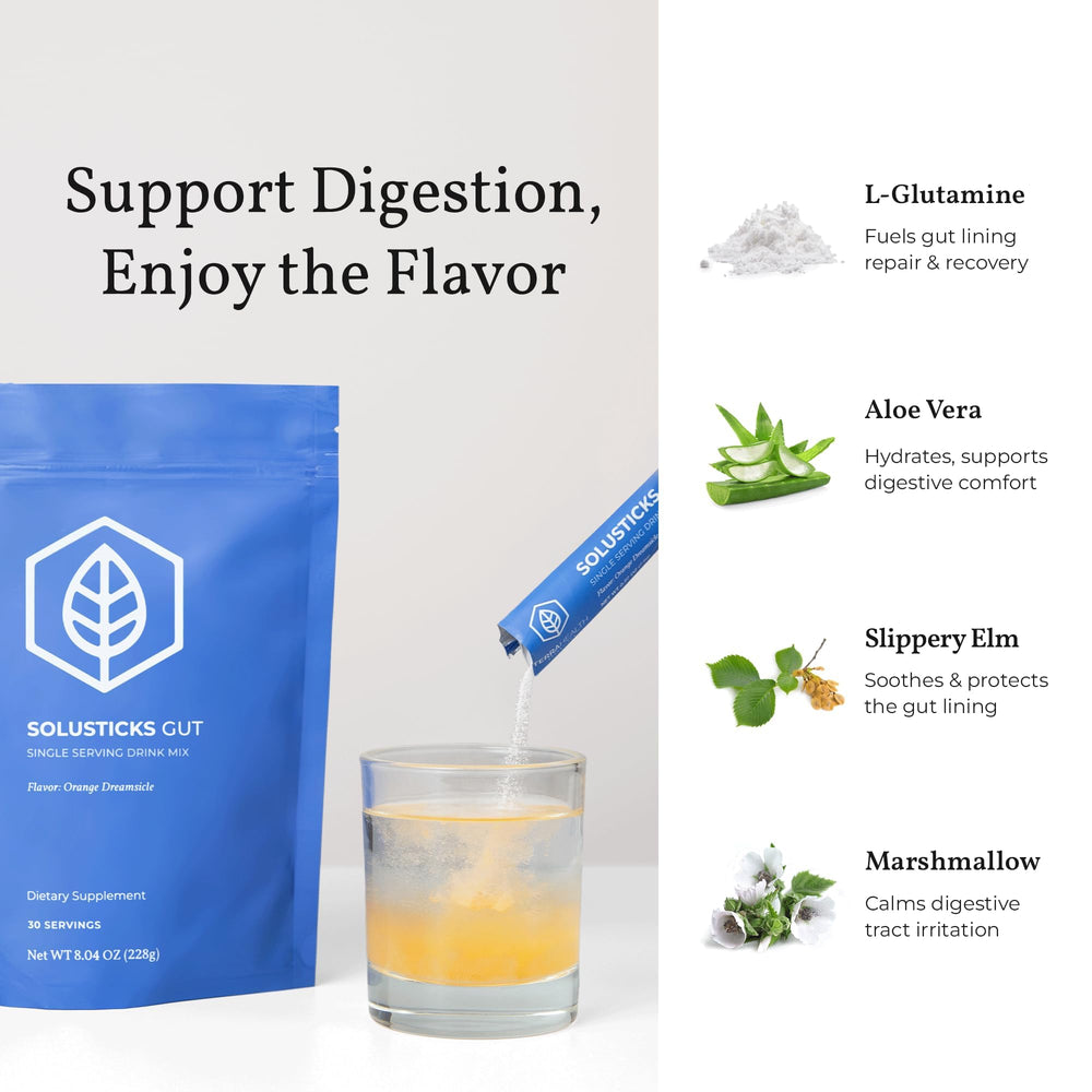 Terra Health Essentials Solusticks Gut orange-stick with easy mix-in for daily routine.