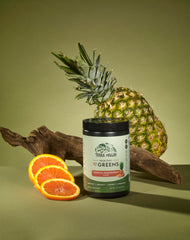 Morning routine with TERRA ORIGIN greens powder boosting energy