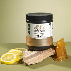 Terra Origin Ingredient Panel Label shows PepZinGI Zinc Carnosine and L-Glutamine.