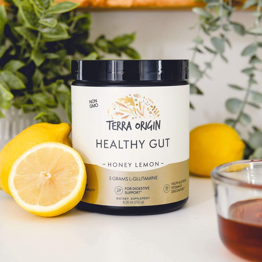 Terra Origin Marshmallow Root visuals hint gentle, natural gut support.