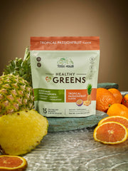 Terra Origin packaging with tubes and packets for on-the-go nutrition.