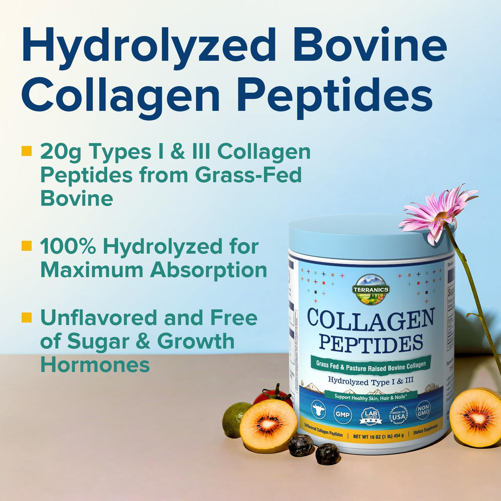 Terranics collagen pour into coffee for easy daily use