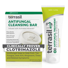 Terrasil antifungal cream tube for targeted itching relief.